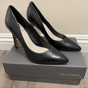 COPY - Vince Camuto Kaine Leather Pumps Women's Size 7.5 M Black NEW in Box.